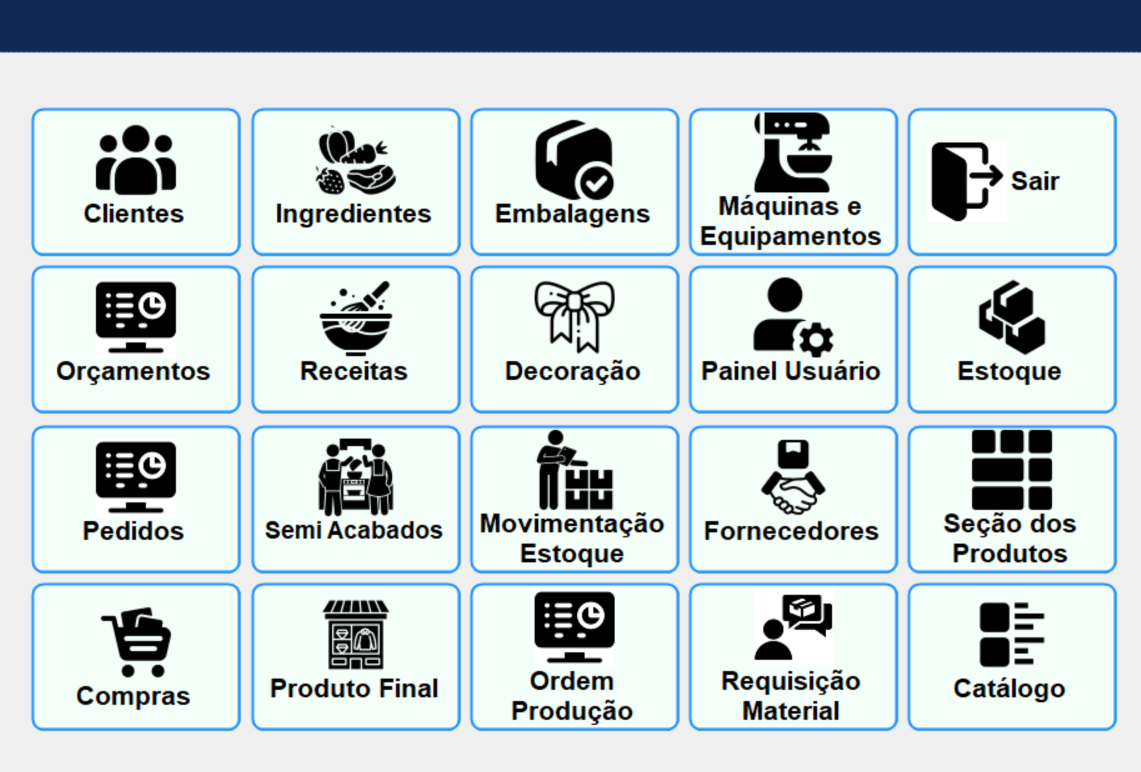 Interface de Gestão Profissional